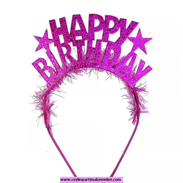 Happy Bırthday Fuşya taç